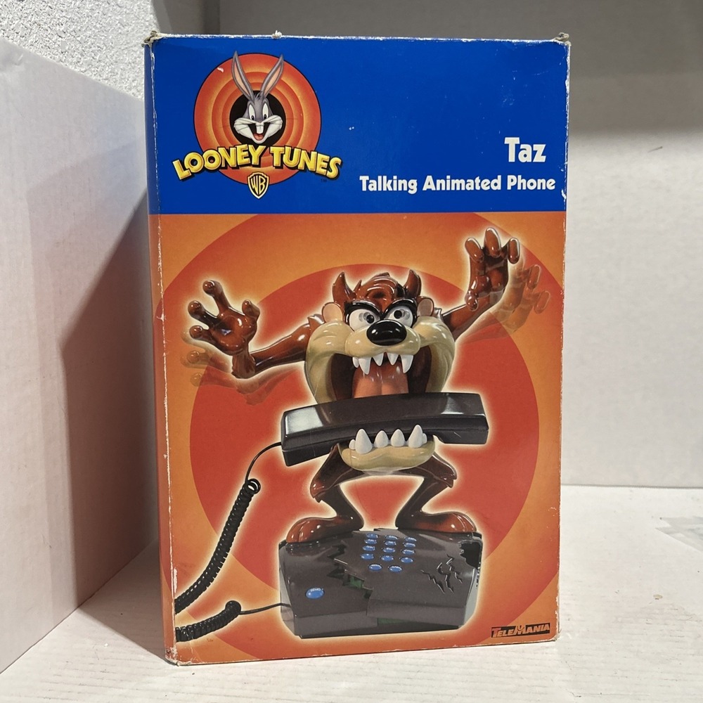 Taz Talking Animated Phone, Looney Tunes Tazmanian Devil Landline Telemania
